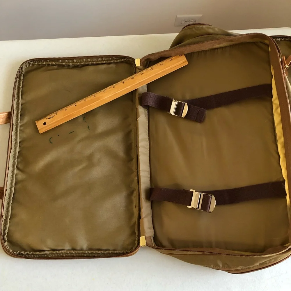 Vintage Hartmann Nylon & Leather Carry On Luggage w/Adjustable Shoulder Strap